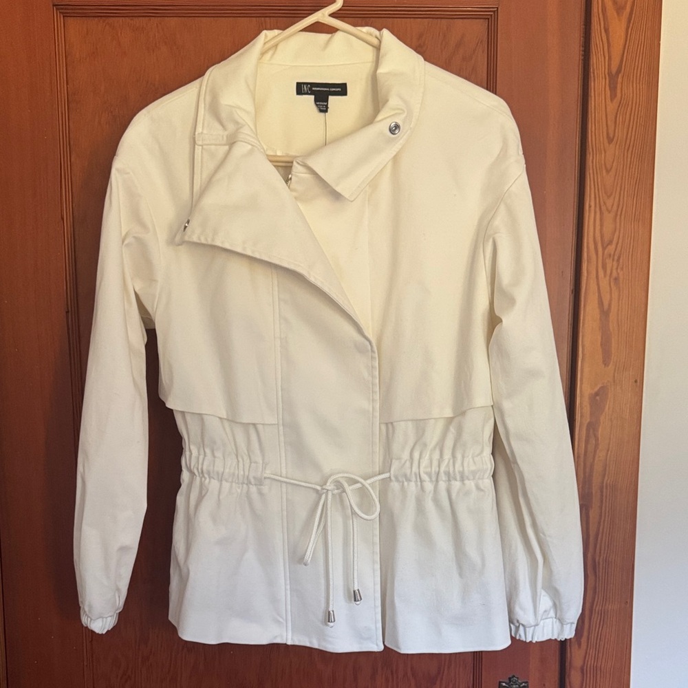 INC International Concepts Cream Utility Jacket